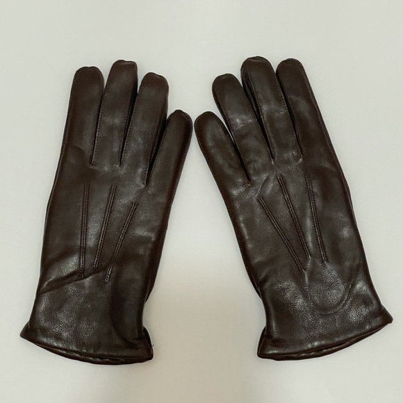 Men’s dark brown Coach Shearling Gloves NWOT - Picture 4 of 6